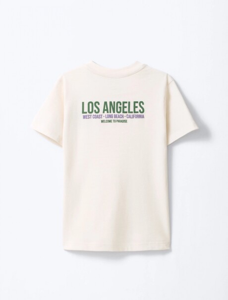 CAMISETA INFANTIL CON ESTAMPA BEIGE