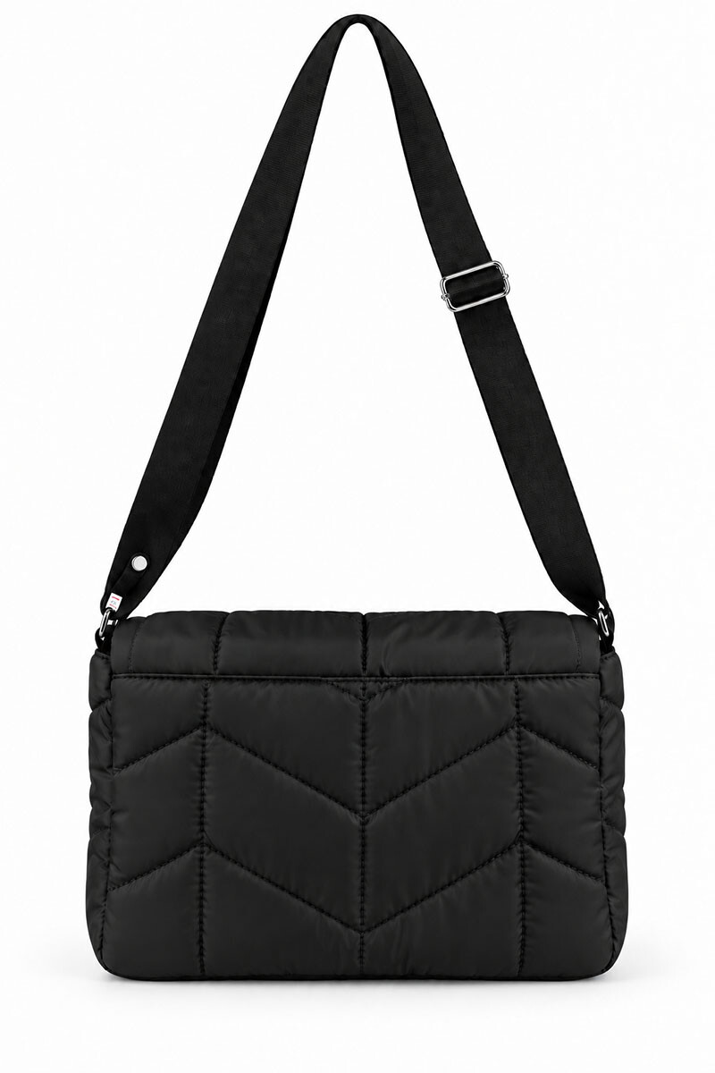Cartera UNIQUE Puffer regulable Negro-multicolor