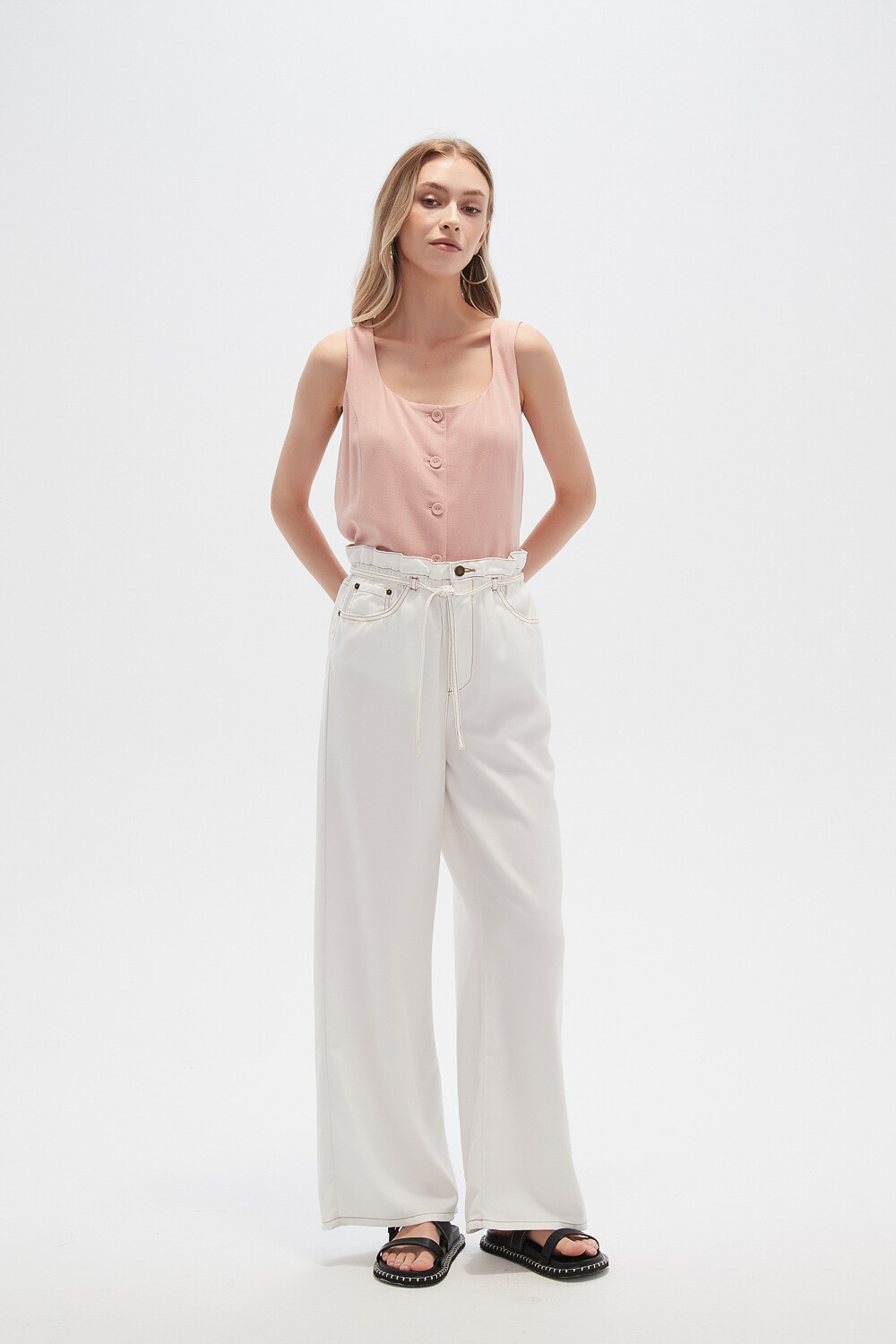 Pantalon Ravon Blanco