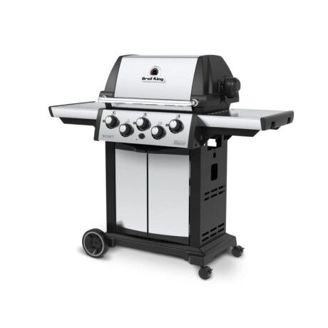 Barbacoa a gas Signet 390 con hornalla y spiedo Inox