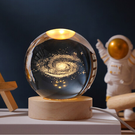 Lampara Veladora Con Esfera De 8 cm Vidrio Galaxia