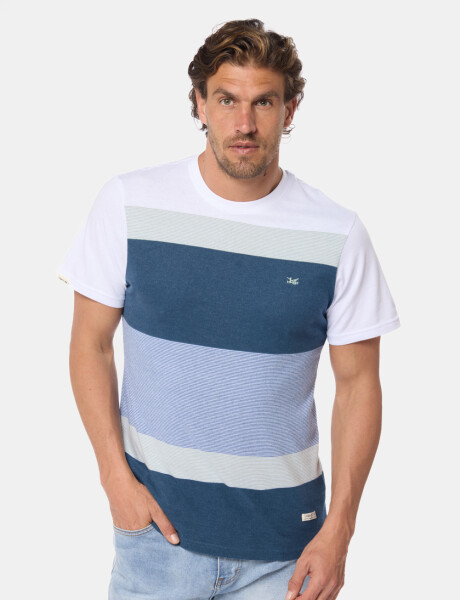 REMERA RAYADA Azul