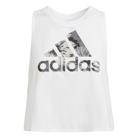 Musculosa Adidas Floral Blanco