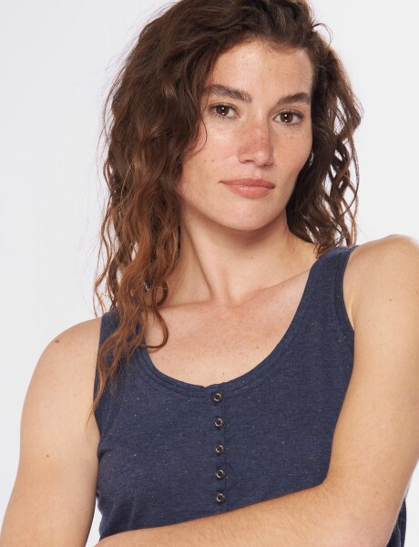 MUSCULOSA CON BOTONES Marino