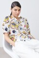 Camisa estampada blanco