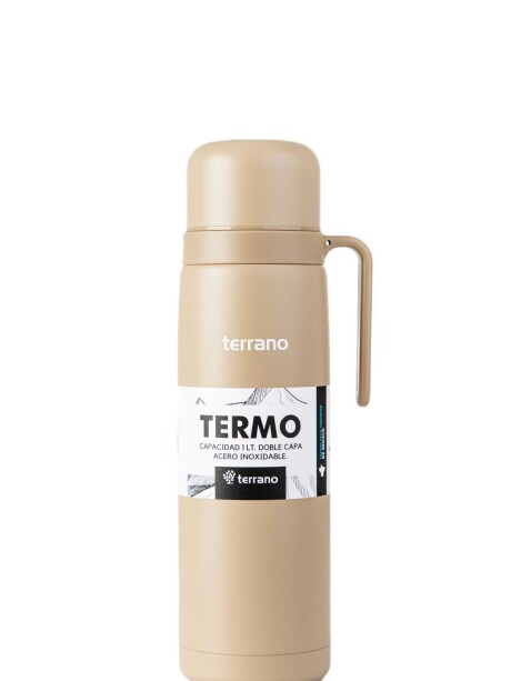 Termo con Manija Rígida Color Arena