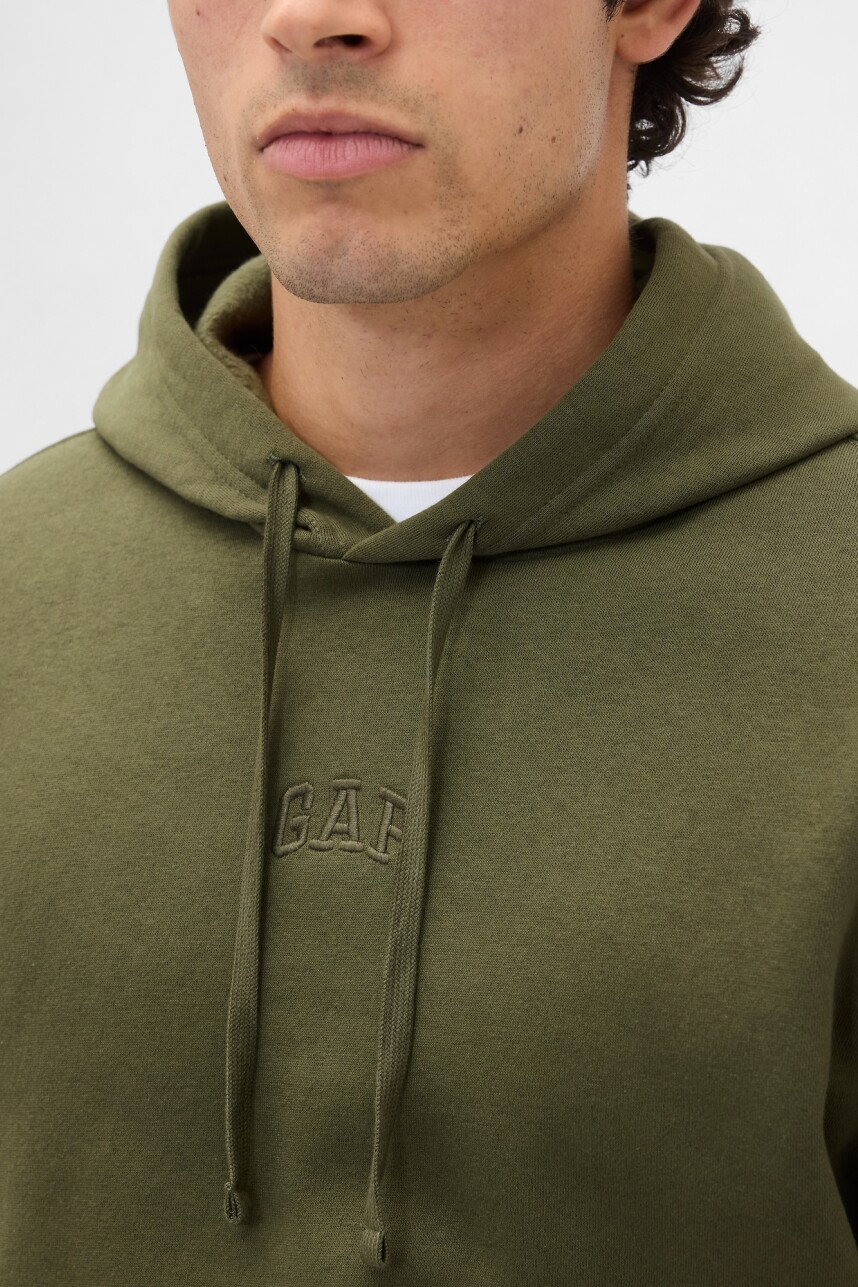 Buzo Canguro Mini Logo Gap Hombre Army Jacket Green