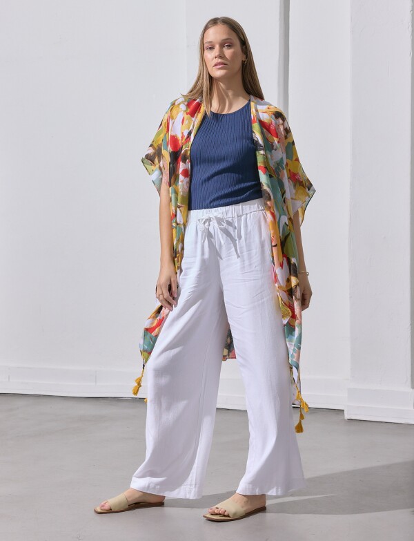 Kimono Printed MULTI/VERDE
