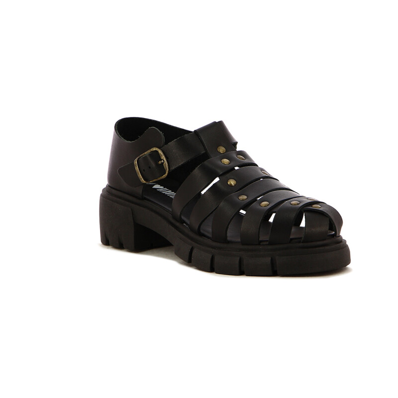 Sandalias Mujer Euro Teens Negro