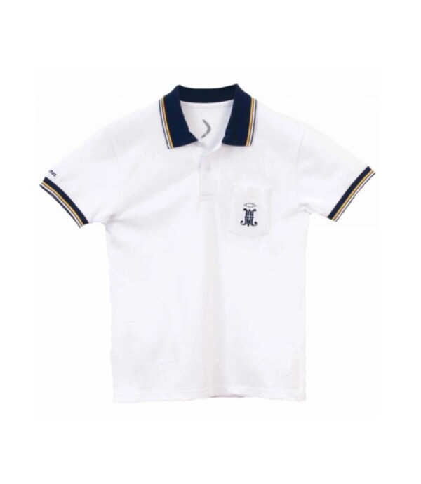 Remera Polo Primaria manga corta Maristas Blanco