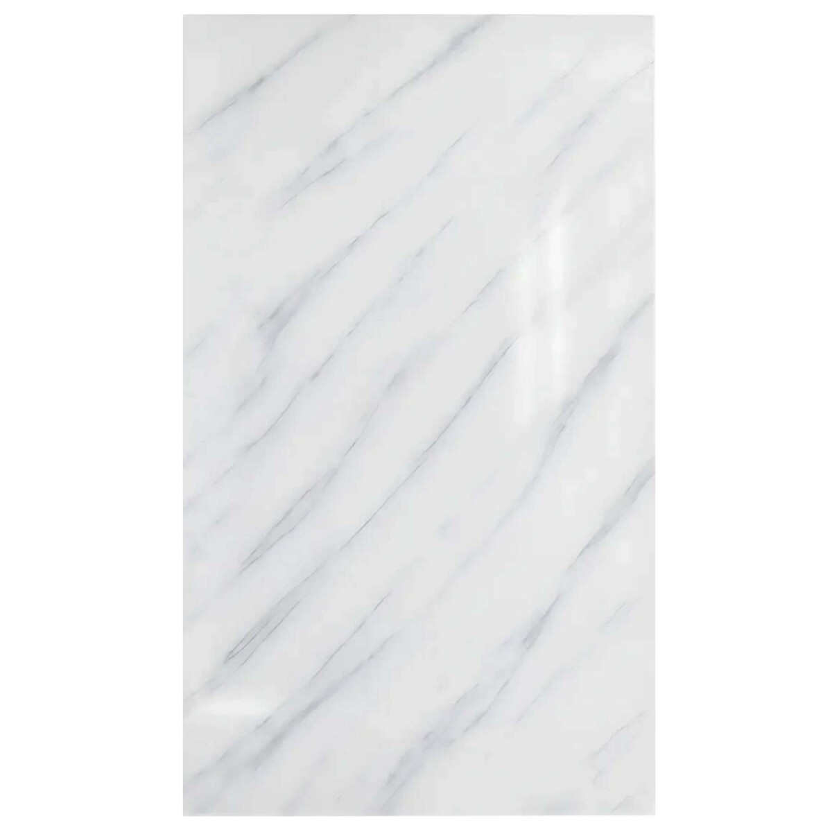 Placa PVC Símil Mármol 2,44x1,22m 3mm Resistente Agua Calor - Diseño Blanco Veteado 