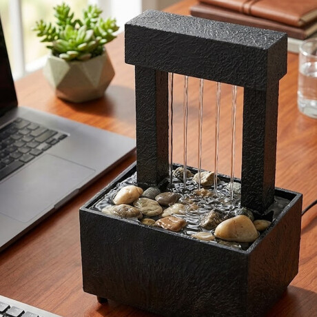 Fuente de Agua electrica estilo lluvia Negro