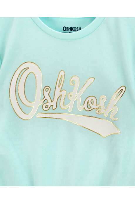 Remera de algodón, con lazos y logo Sin color