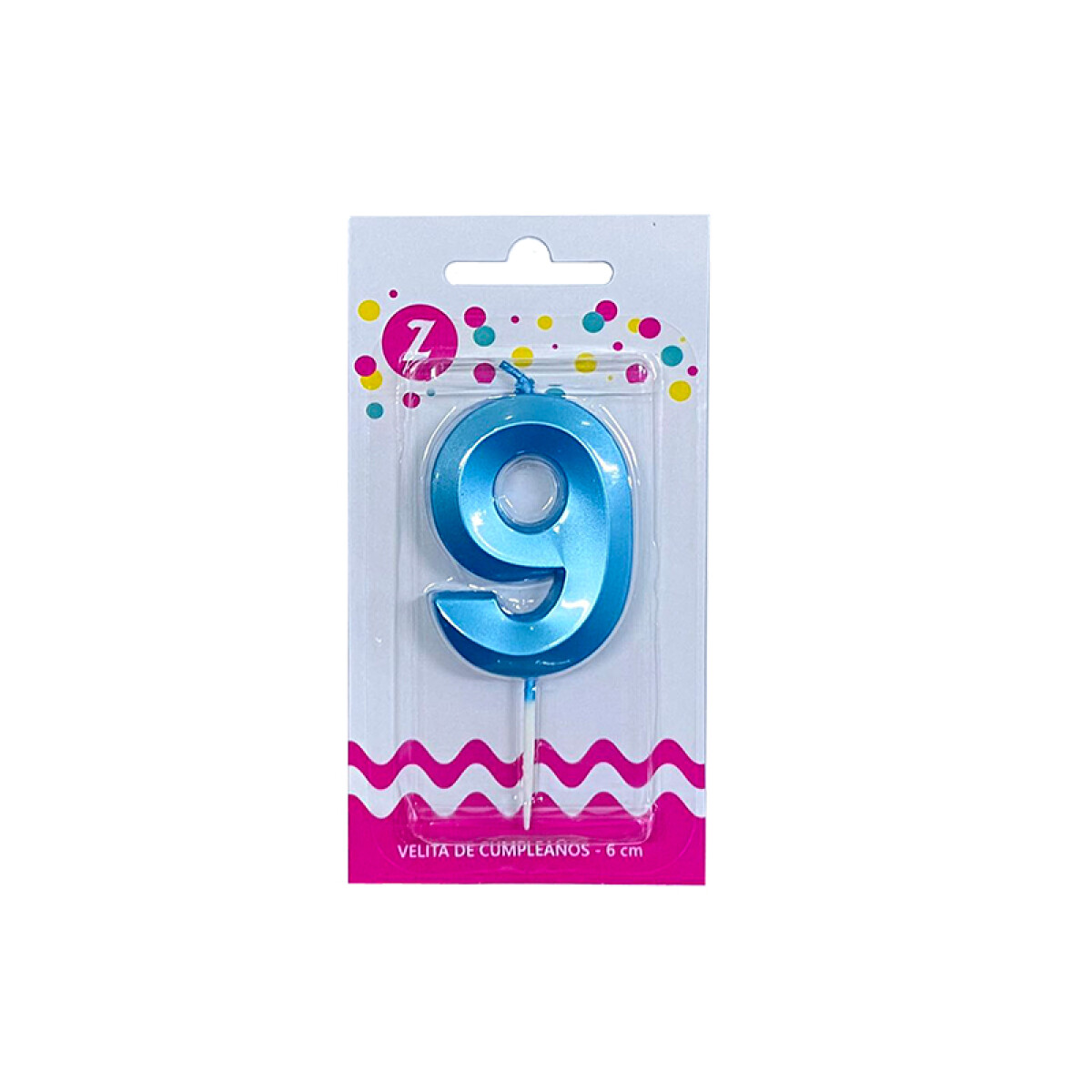 Vela 3D Celeste Perlado N°9 