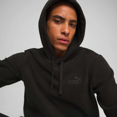 Abrigo Ess Elevated Polar Hoodie de Hombre Negro