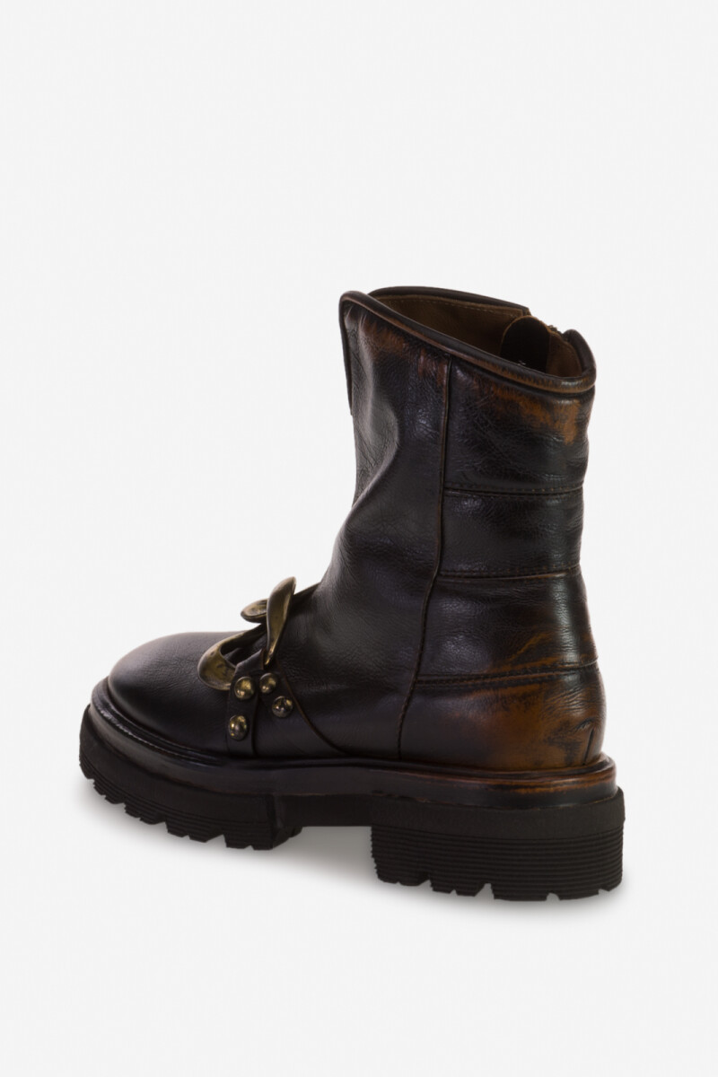 LADIES LEATHER BOOTS Marron