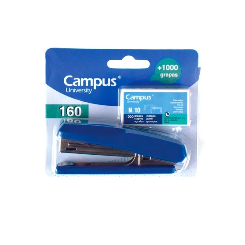Abrochadora Plus Office Para Grapas N°10 Color Azul Blister #ABROCHADORA PLUS OFFICE PARA GRAPAS N°10 COLOR AZUL BLISTER