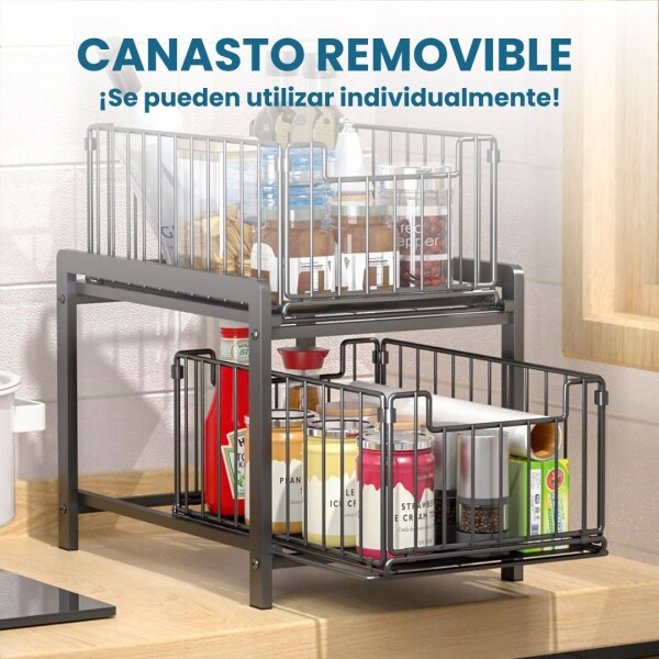 Organizador Fregadero Mesada 2 Estantes Cocina Mesada alacena Multiuso CAN010 Organizador Fregadero Mesada 2 Estantes Cocina Mesada alacena Multiuso CAN010