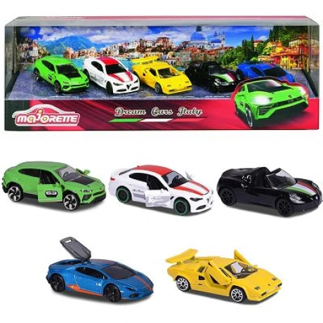 Pack X5 Autitos Majorette Dream Cars Italy 7,5 cm 001