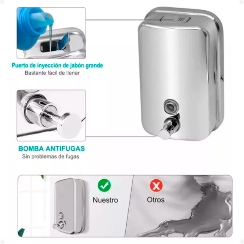Dispensador Metílico Para Jabón Líquido 500ml Dispensador Metílico Para Jabón Líquido 500ml