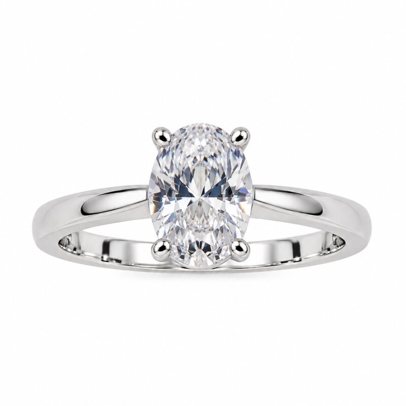 Anillo con Zirconia central oval Anillo con Zirconia central oval