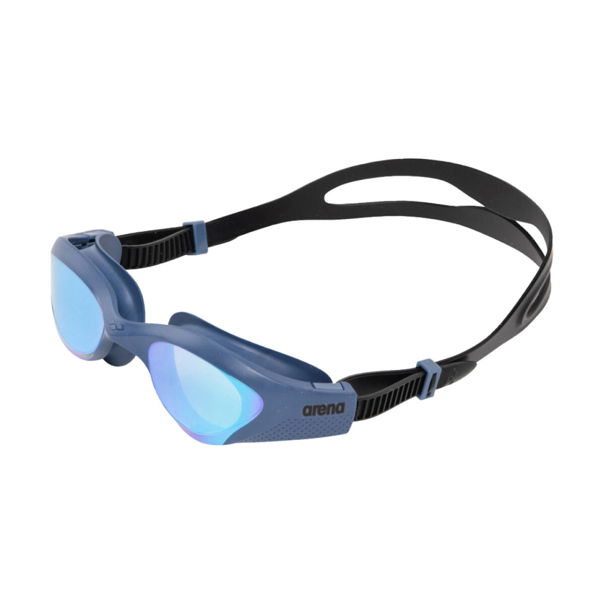 Lentes De Natación Espejados Para Adultos Arena The One Mirror Goggles - Azul, Gris y Negro 
