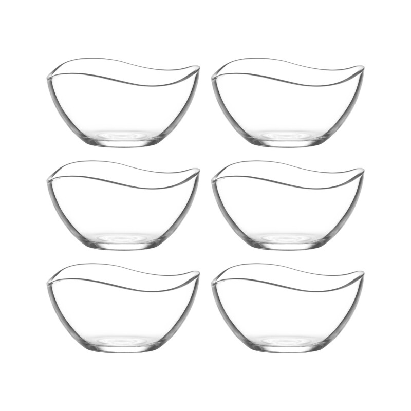 Set x6 bowl de vidrio 310ml TRANSPARENTE