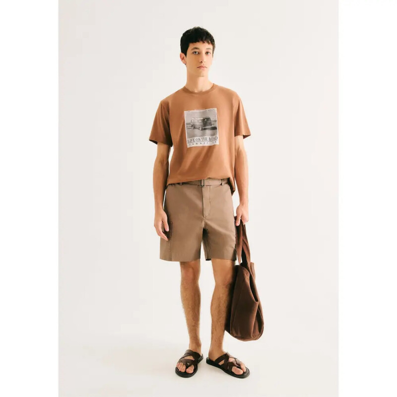 CAMISETA MM MARROM