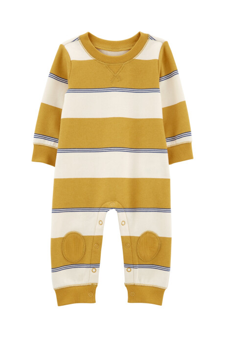 Mameluco de algodón con felpa con rodilleras Sin color