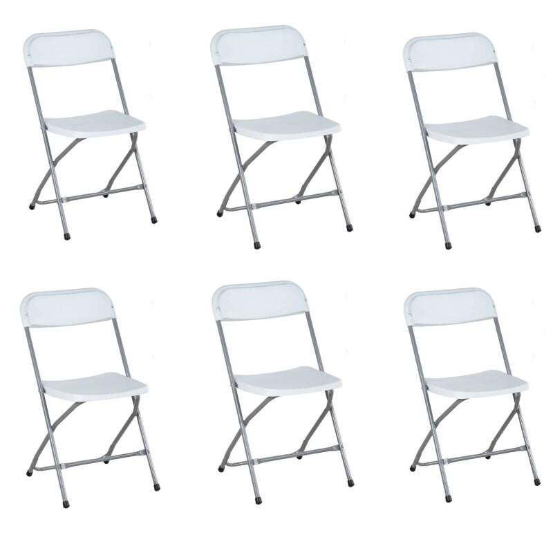 Set por 6 Silla Plastico Reforzada Plegable Eventos Jardin Set por 6 Silla Plastico Reforzada Plegable Eventos Jardin
