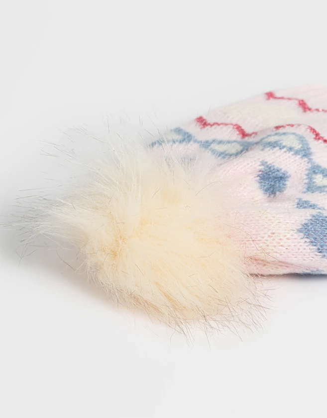 Gorros Infantiles Con pompones Gorro Infantil Tejido - Combinacion Multicolor