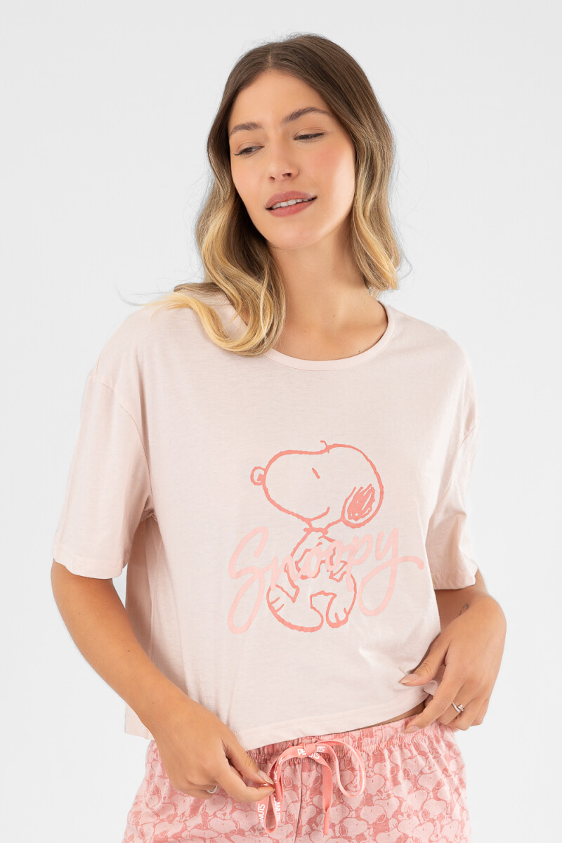 Snoopy pink pj Rosado