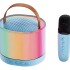 Parlante Bluetooth Karaoke Con Micrófono Portatil Luces Rgb® Variante Color Azul