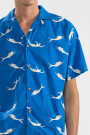 CONVERTIBLE CAMP-COLLAR SHIRT Mermaid Blue