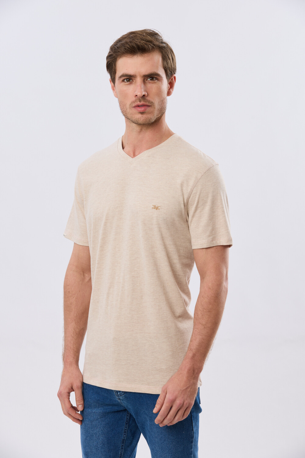 REMERA BÁSICA DE ALGODÓN Beige