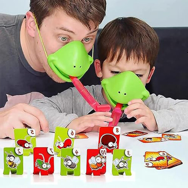 Juego Lengua de Rana X2 Captura Insectos con Cartas Verde
