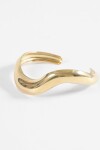 Pulsera rígida wavy acero dorado