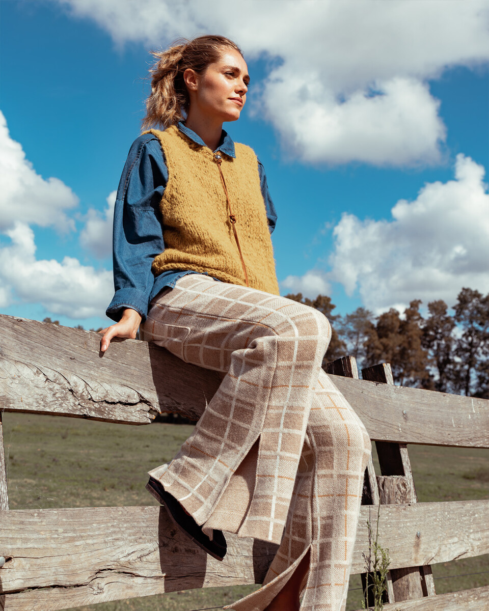 Tejido Vest - Mostaza 