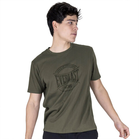 TSHIRT MEN COTT/POLY EVERLAST LUNGE BROWN M6 M BROWN