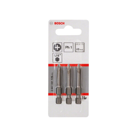 3 puntas para atornillar Phillips 1 49mm Bosch BS8082