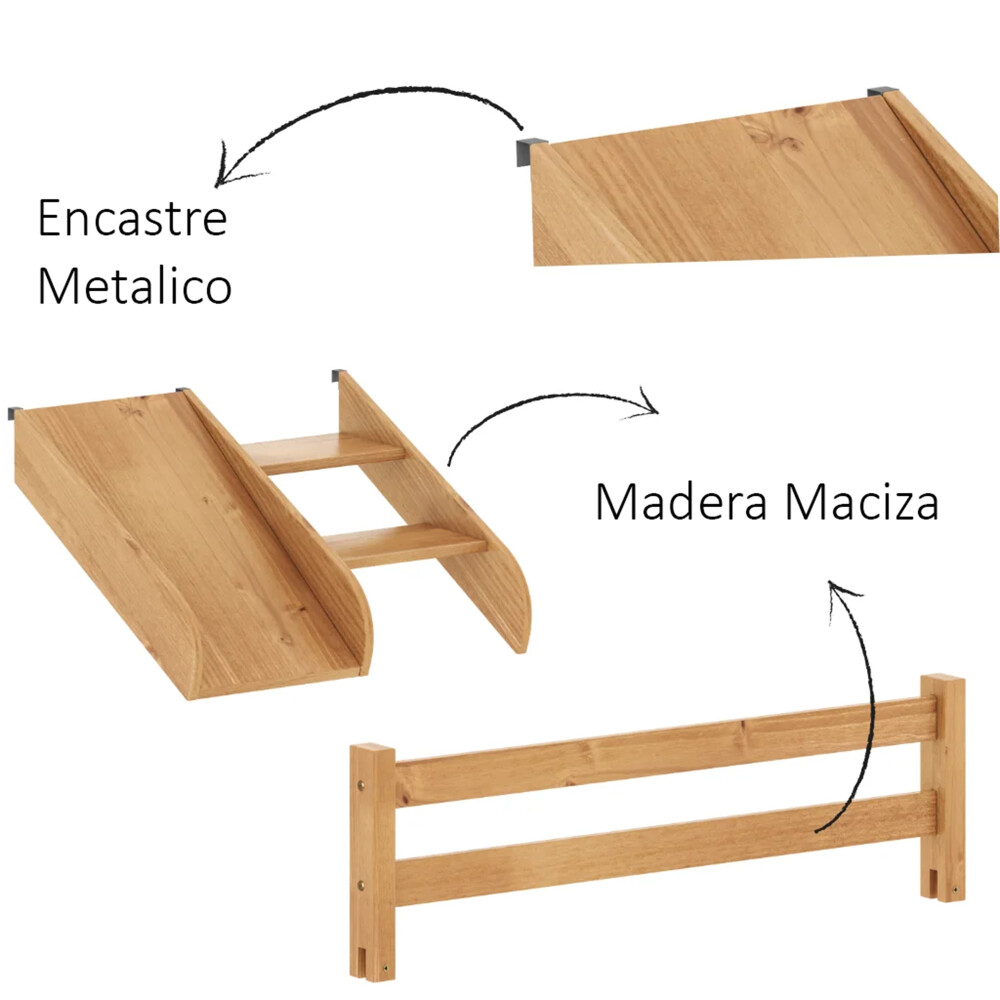 Cama marinera 1 Plaza Infantil Marron