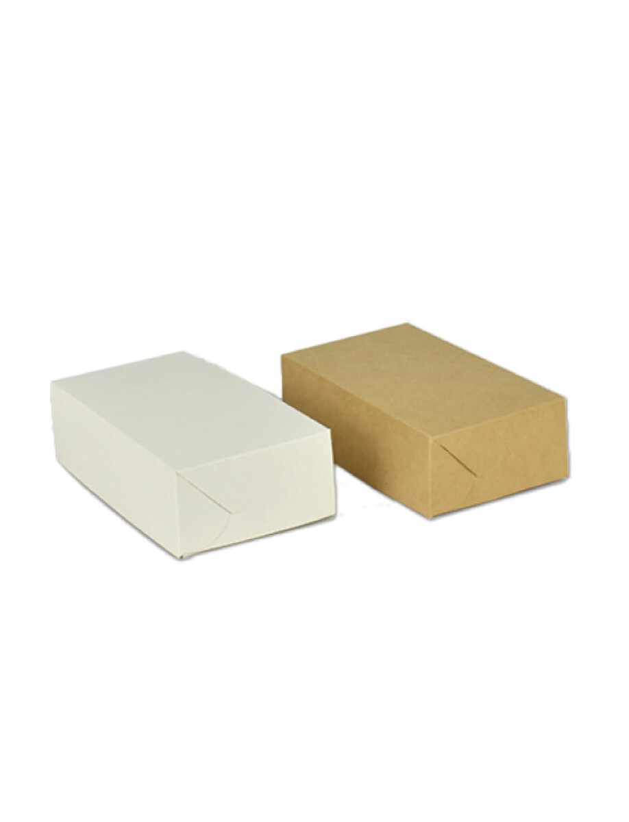 Caja para masas 1/4 kg (11x18x6 cm) - REVERSIBLE BLANCO MADERA 