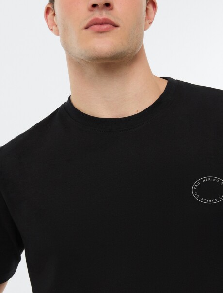 CAMISETA MANGA CORTA CON ESTAMPA NEGRO