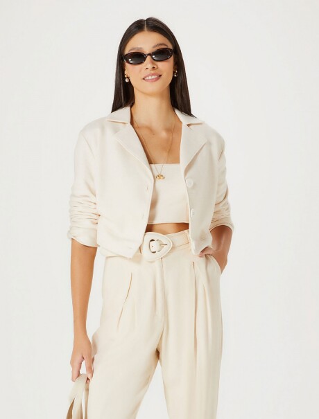 TOP FEMENINO ENTALLADO BEIGE