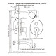 Griferia De Ducha Monocomando Linea Puelo Fv De Embutir Cromo C/Transferencia CROMO