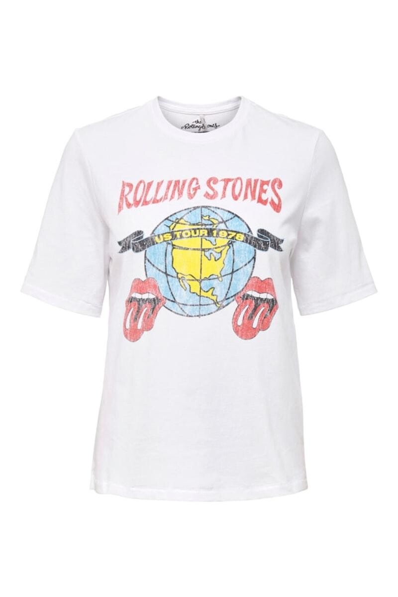 Camiseta Rolling Estampa Bright White