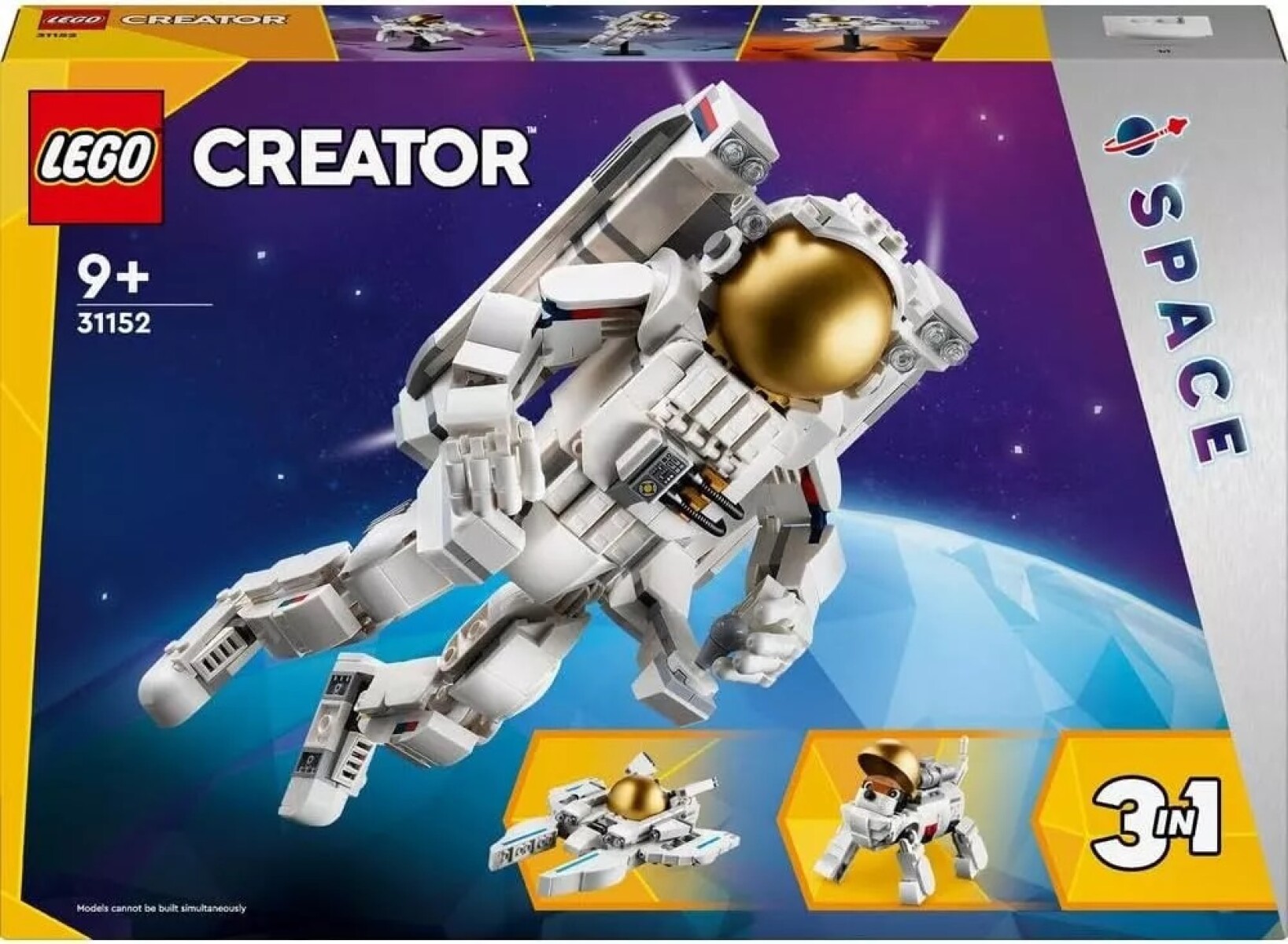 Lego Creator 3 En 1 Astronauta Espacial 647 Pcs 31152 