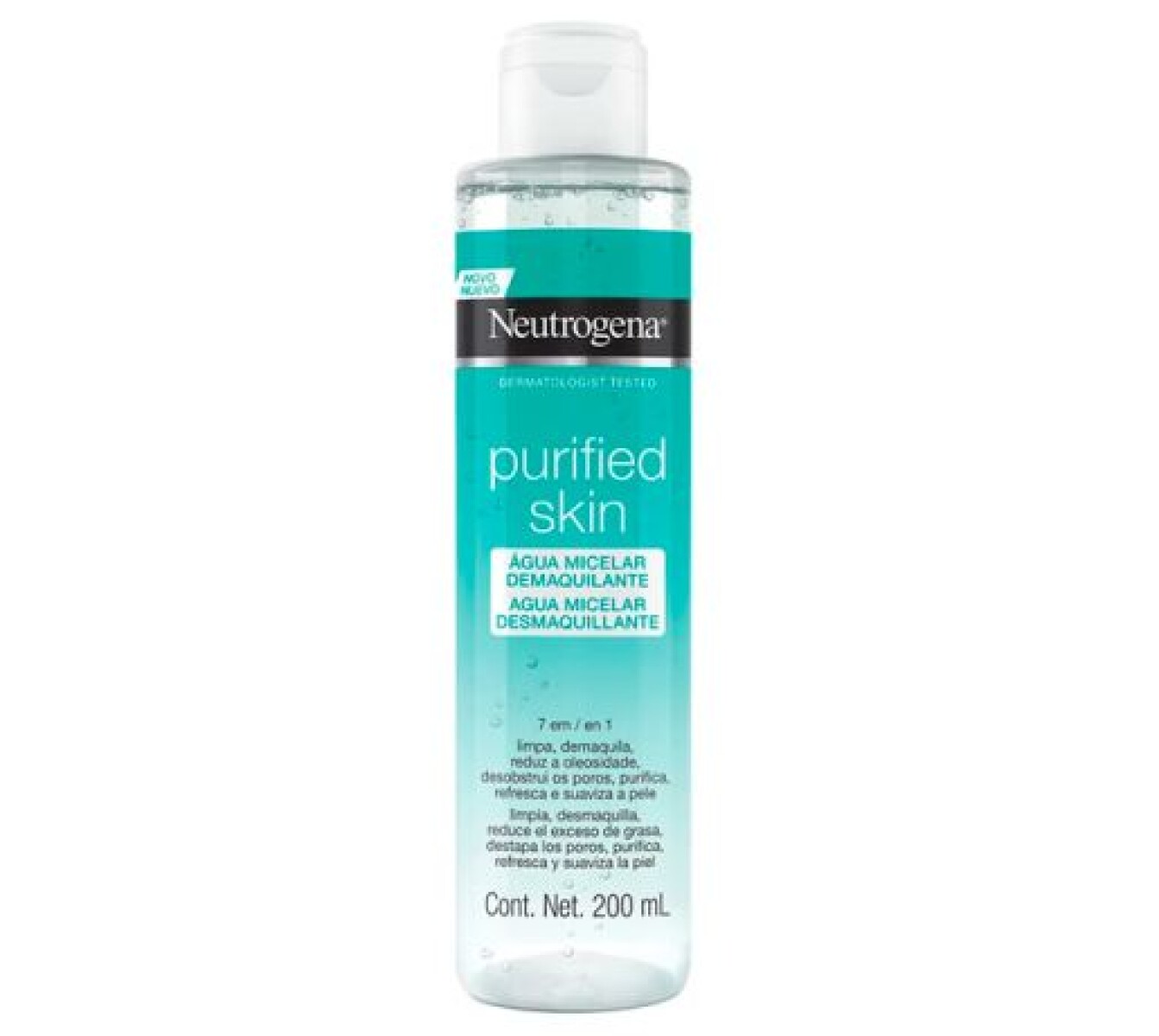 Neutrogena Agua Micelar Purified Skin 200 ml | Limpieza Facial