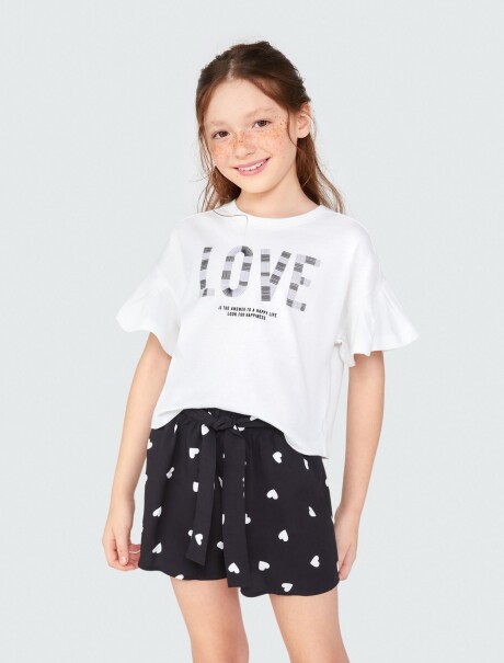 CONJUNTO INFANTIL CON VOLADOS BLANCO
