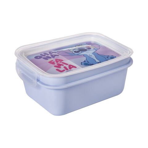Pote Plástico Stitch Con Traba y División 850 ml U